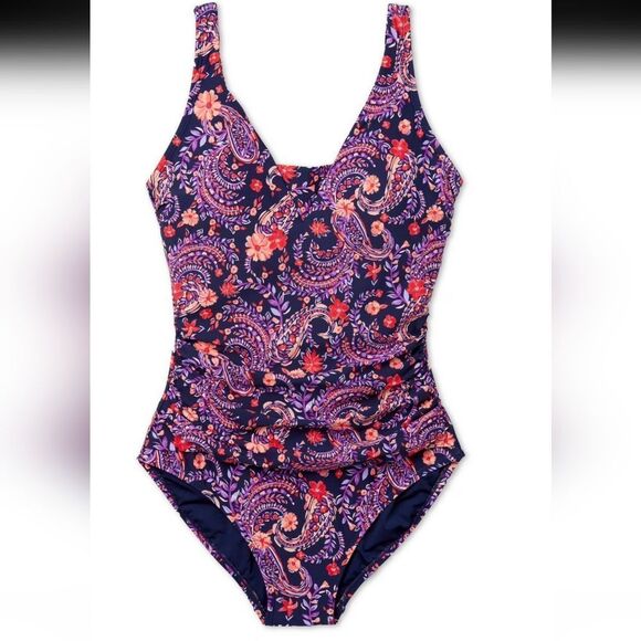 Floral Print One-Piece Swimsuit - Picture 2 of 6
